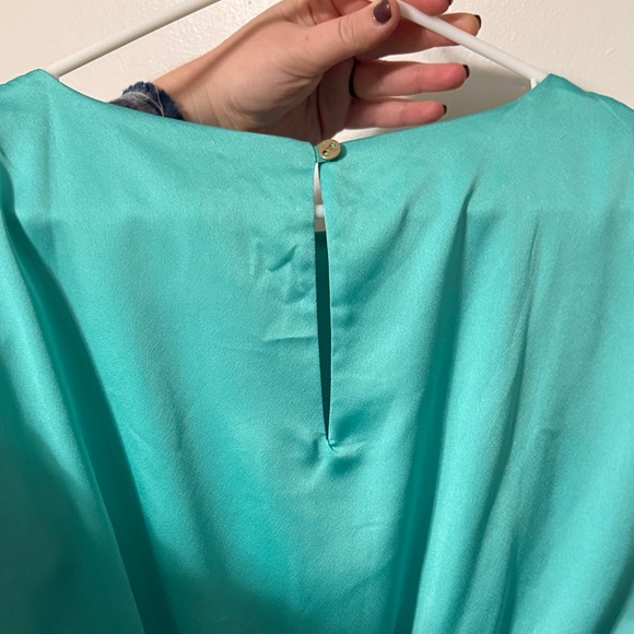 NWOT Anne Taylor Teal Midi Dress Size 0 - Picture 3 of 3